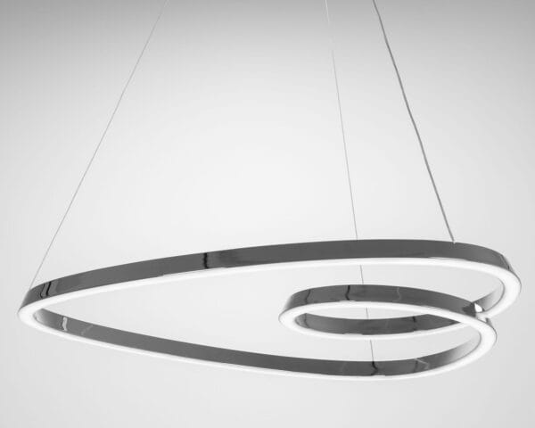 Светильник потолочный, коллекция LOOP, светодиодный, цвет хром + пульт управления 3